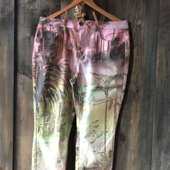 tribal jeans Pants - Tribal Travel Print Jeans - High-Rise Straight Leg - Size14